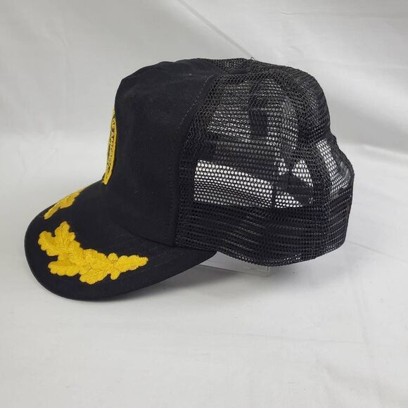 NRA Black & Gold Trucker Hat Snapback Mesh Cap – Made in USA - Picture 3 of 7